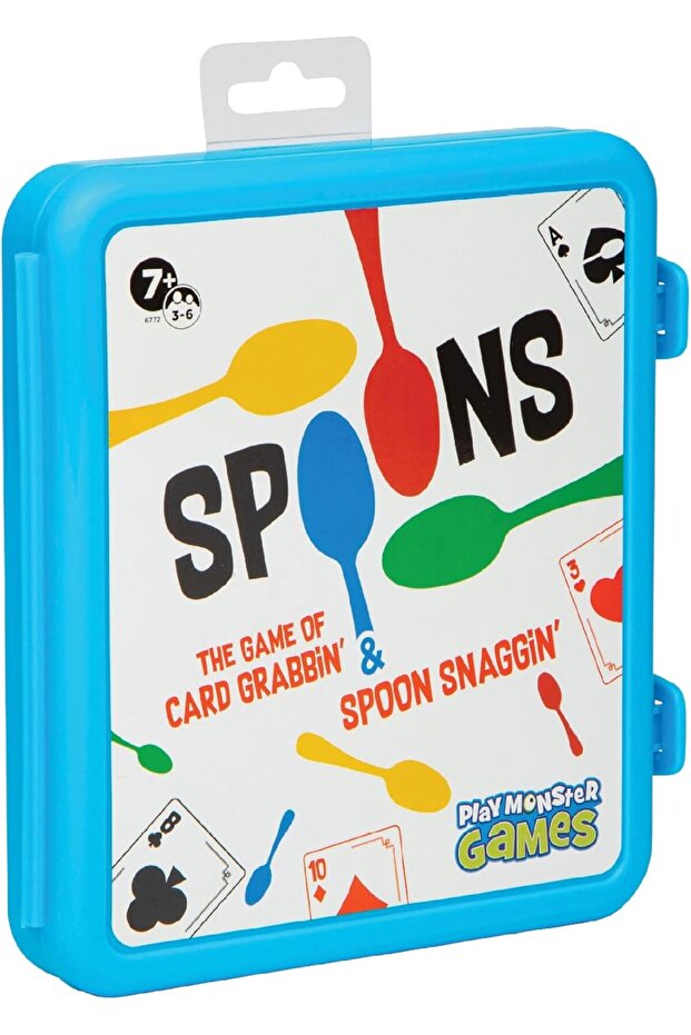 Spoons Game in a Case - Fun Card Game for Kids and Adults, 3-6 Players, Ages 7+