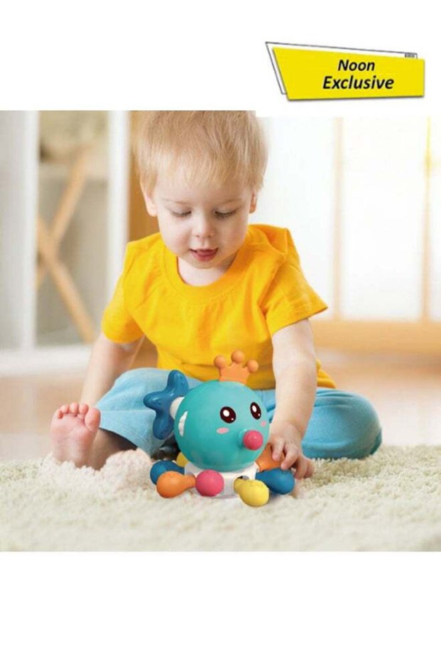 Octopus Teether & Sensory Toy For Babies – 10-In-1 Rotating Activity Toy With Chewable Feet, Gear S