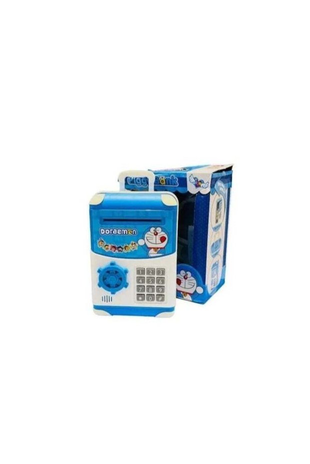 Doraemon Box Trolley Piggy Bank with Light