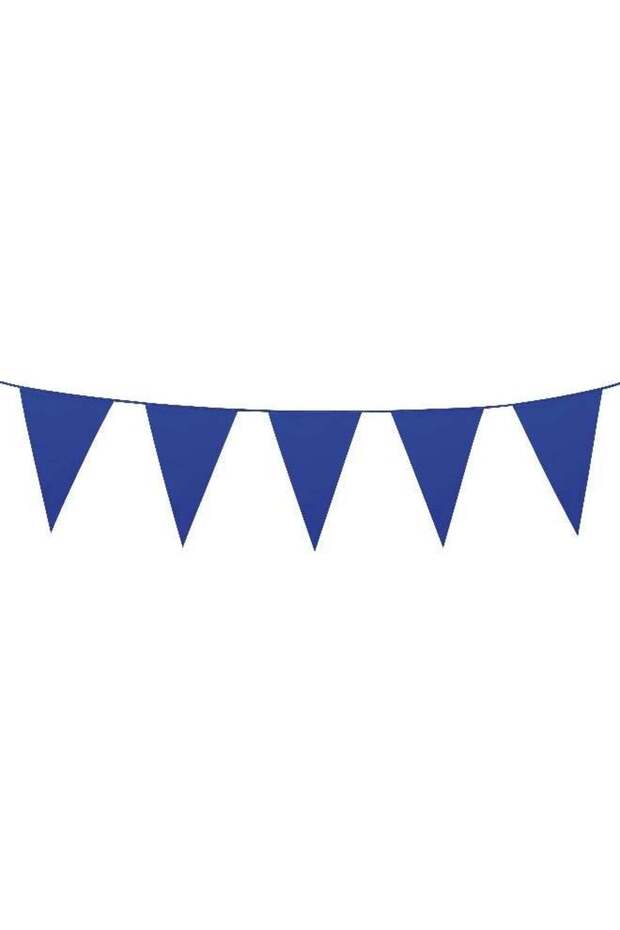 Ciao Blue Triangle Flag Banner – 10 Meter Party Bunting with Large 46×30 cm Pennants for Birthdays,