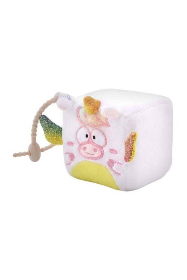 Square Pals Unicorn Clip-On Plush Toy (7cm, White)