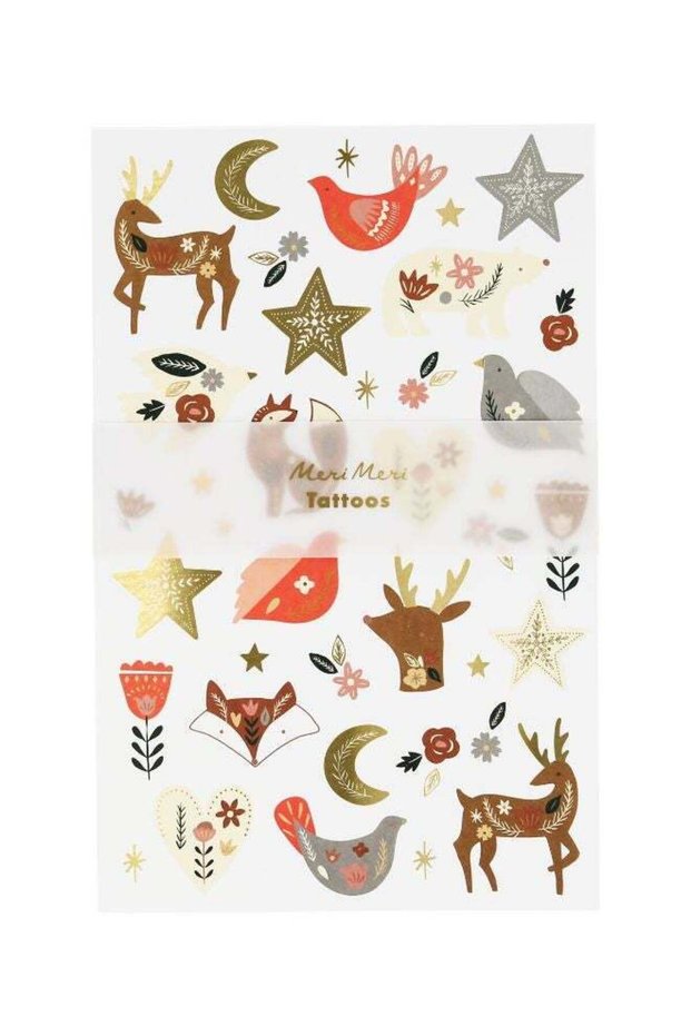 Folk Woodland Tattoo Sheet