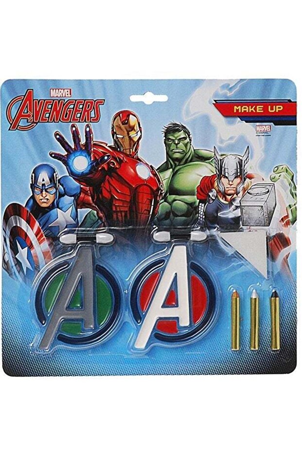 Ciao Marvel Avengers Makeup Kit for Kids – 8-Piece Superhero Face Paint Set with Captain America, I