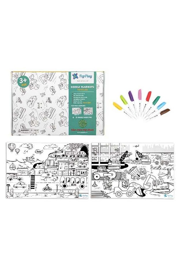 Doodle Placemats - Vehicels series