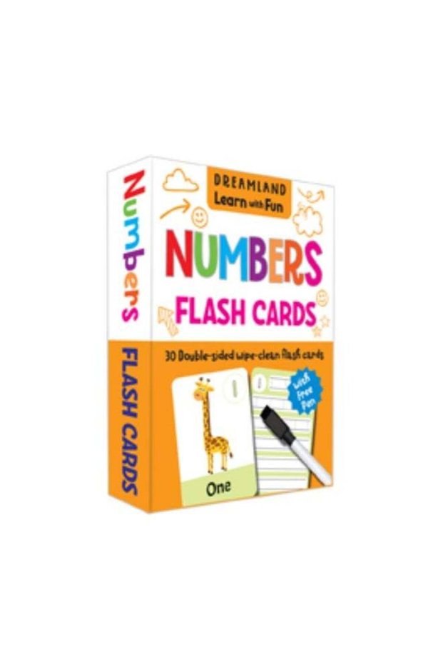 Flash Cards Numbers - 30 Double Sided Wipe Clean Flash Cards for Kids (With Free Pen)