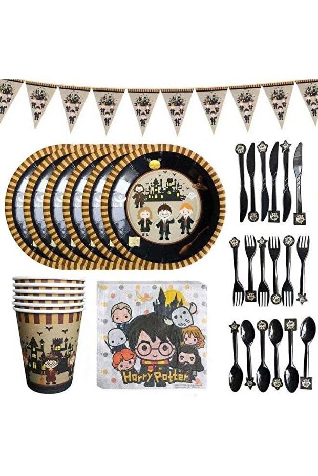 92 PCS Harry Potter Birthday Party Supplies Kit for Kids – Wizard Theme Party Decorations Set with
