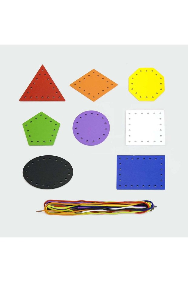 VIGA Lace and Trace Shapes Educational Toy