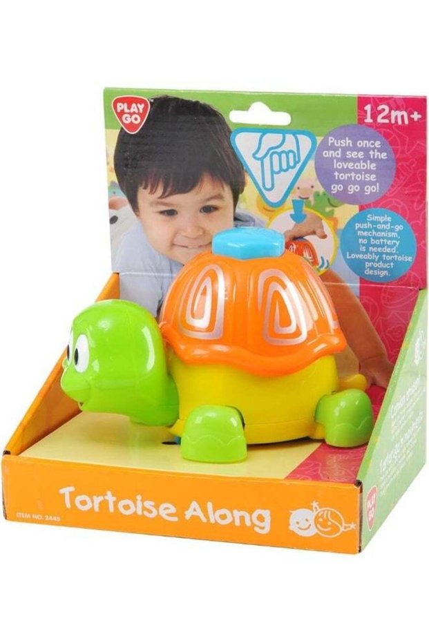 Tortoise Along | Interactive Non-Toxic Pull-Along Toy For Toddlers | Bright Colors & Smooth Wheels