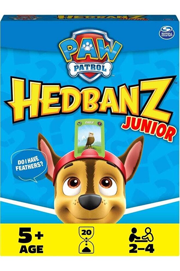 Spin Master Hedbanz Junior PAW Patrol, Picture Guessing Board Game, 2-4 Players, Ages 4+