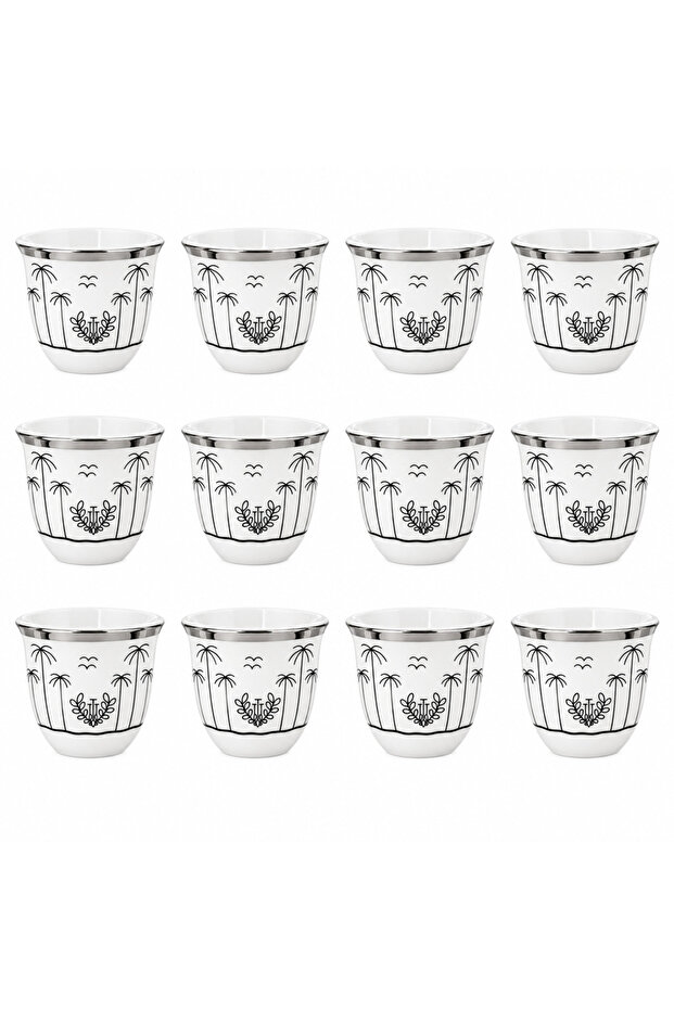 Pilsco 12 Piece Ceramic Cawa Cup Set - 110ml
