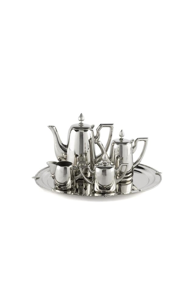 Silver 6 Piece Coffee Milk Jug Set 44X33X22Cm