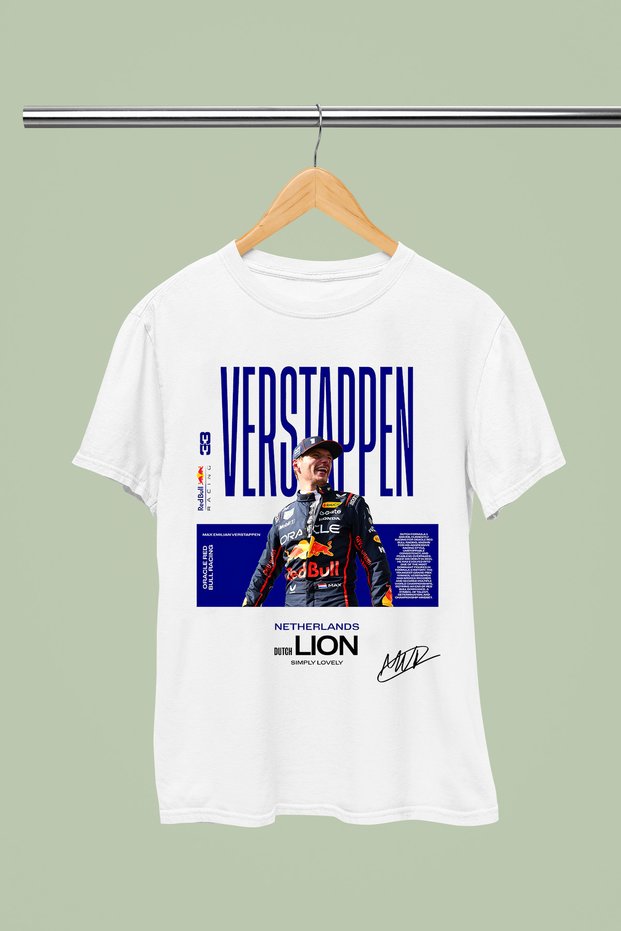 Max Verstappen Baskili Cotton Short Sleeve Regular Fit F1 T-Shirt