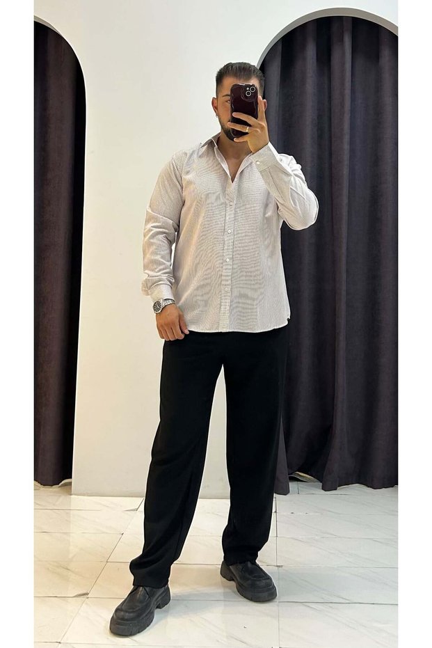 Pinstriped Oversize Shirt
