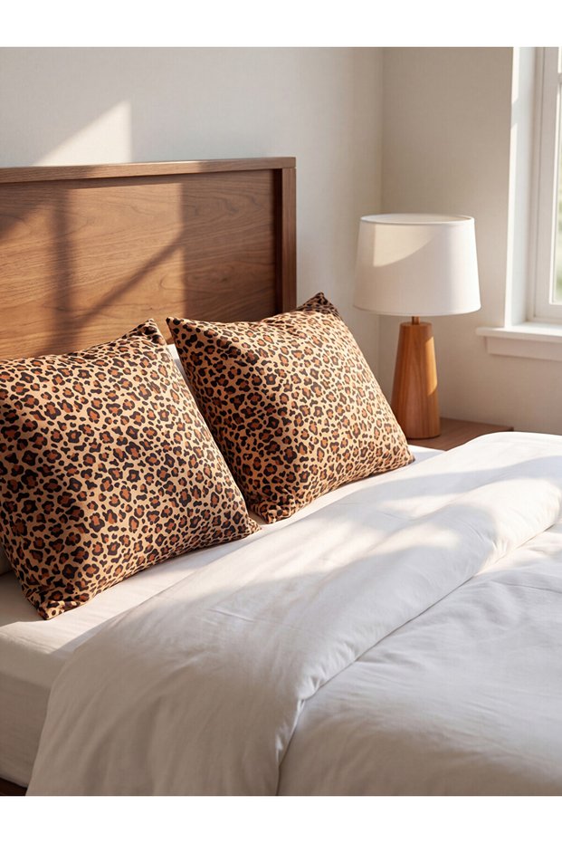 Shining Choices from Shining Store Leopard Embroidered Pillowcase 2-Pack 50X70 cm