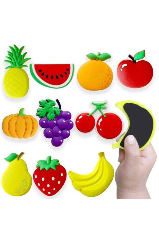 10 Pieces Of Fruit Refrigerator Magnets, Fruit Whiteboard Magnetic Stickers For Home Decoration (Fr