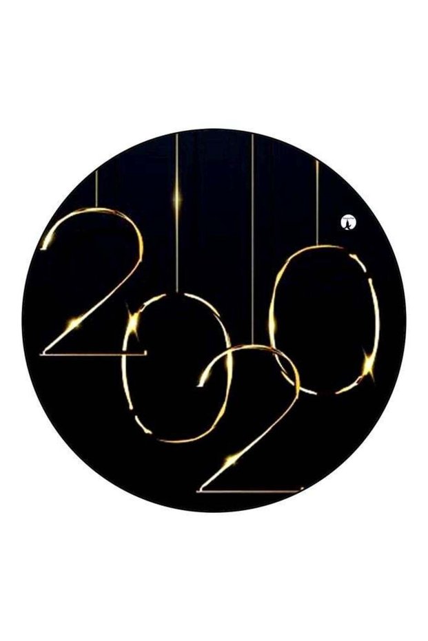 2020 Printed Fridge Magnet Black/Gold