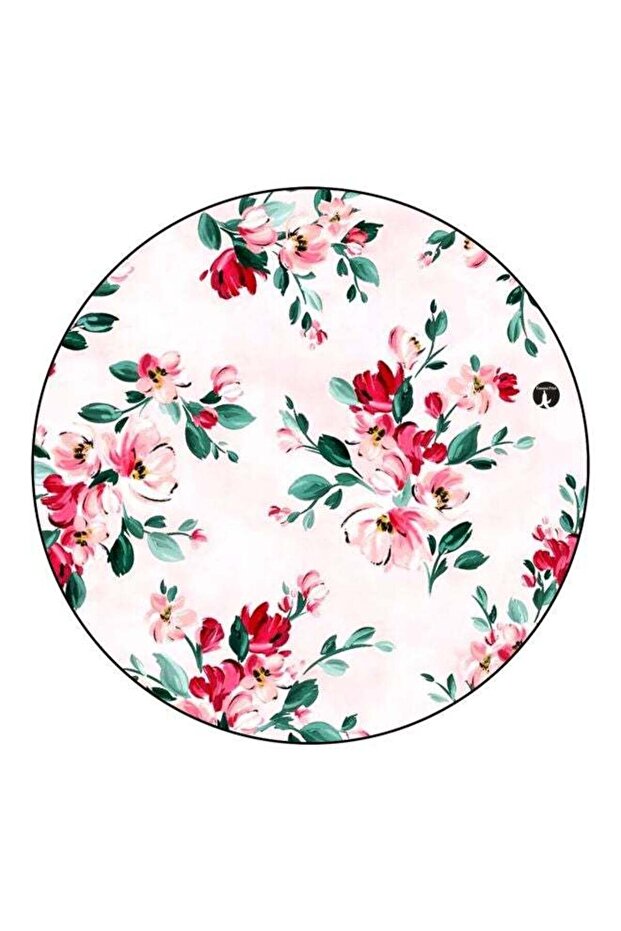 Floral Printed Fridge Magnet Pink/Green 5.5cm
