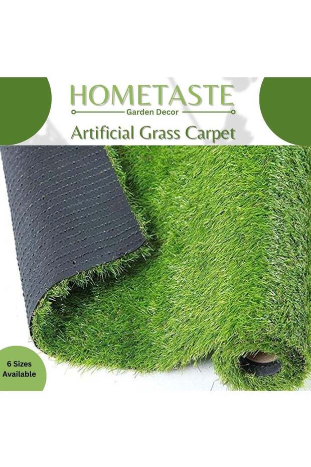 Premium Green Artificial Grass Turf - 6 Sizes for Gardens, Patios, and Play Areas