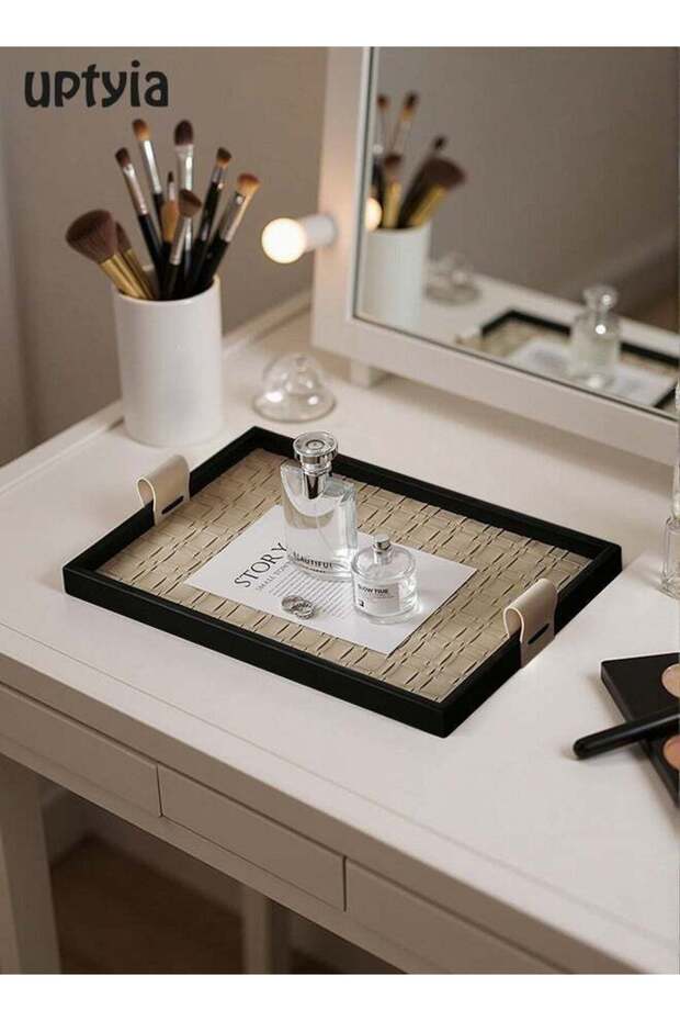 Rectangle Serving Tray Decor Platter, Elegant and Luxurious Jewelry Entrance Storage Plate, Luxury