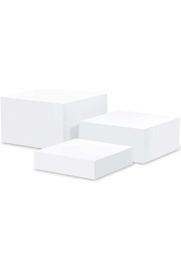 3PCS Buffet Risers, Acrylic Cube Nesting Table Display Stand Set with Hollow Bottoms, 8''x9''x10''