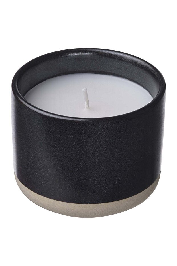 Scented candle in ceramic jar, Berries/black, 25 hr