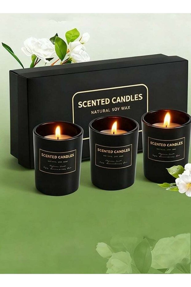 3-Pack Scented Candles, Three Different Scented Candles, Floral Scented Candles, Long-Lasting Stron