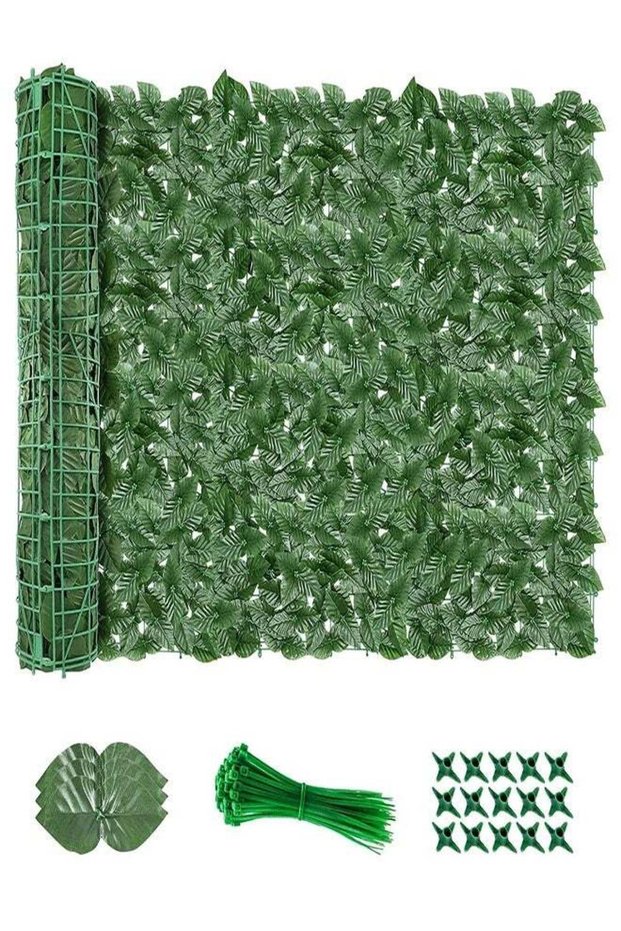 Artificial Ivy Privacy Fence Screen, 3 Meters Long, UV-Protected Greenery Wall Backdrop for Garden,