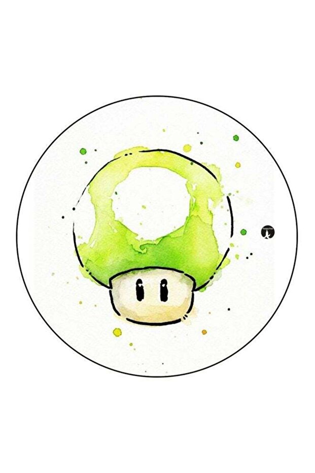 Printed Fridge Magnet White/Green/Black 5.5cm