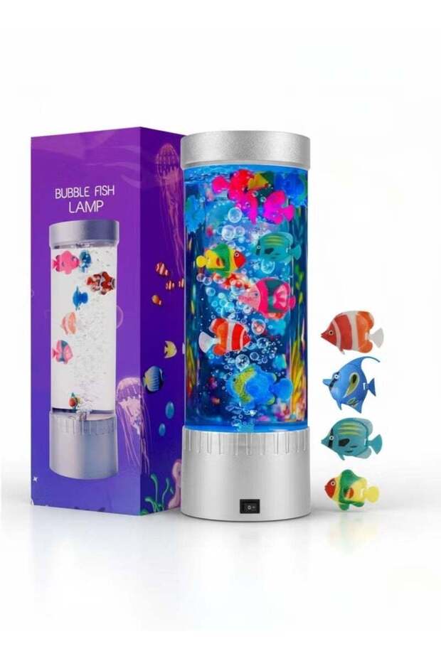 LED Bubble Fish Lamp RGB Color Changing Aquarium Lava Lamp for Bedroom Decor Kids Room & Room Decor