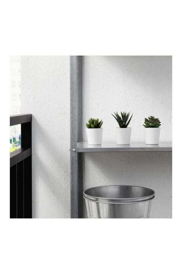 3-Piece Artificial Plant With Pot Green/White
