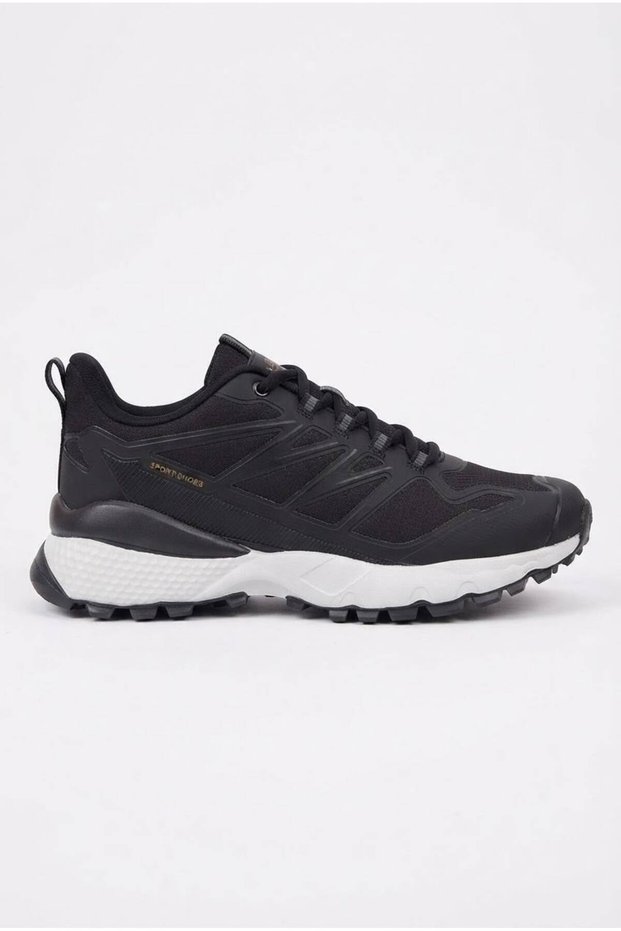 Men's Black Outdoor Sports Shoes Comfortable Sole Trekking Hiking and Daily Shoes 2105