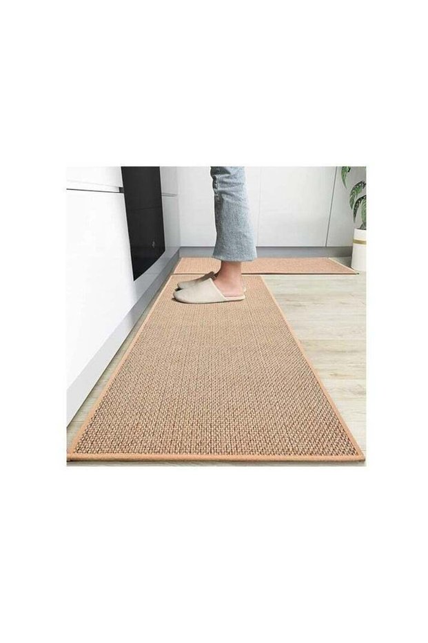 Kitchen Rug Mats Washable,2Pack Kitchen Floor Mat Non-Skid Natural Rubber Kitchen Mats for Floor Ru
