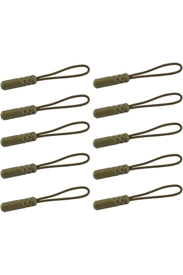 Durable Cord Zipper Pulls Pull Tab Zipper Replacement for Purses,Backpacks, Luggage, Clothing (Army