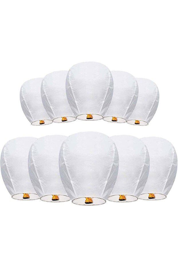10 Pack Chinese Sky Lanterns, Sky Lantern to Release in Memory, 100% Biodegradable, Eco Friendly, F