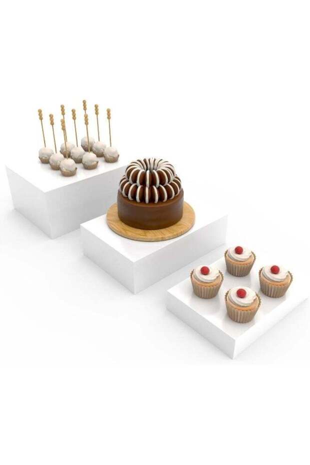 Buffet Risers, Food Risers for Buffet Table, Display Stand Shelf for Catering Dessert Collectibles