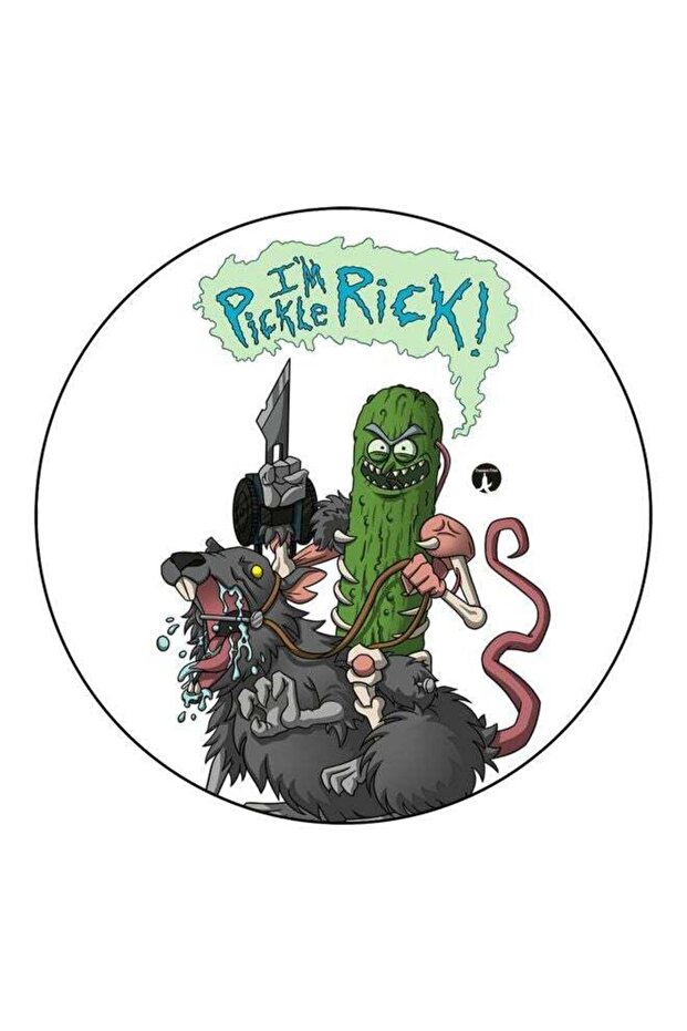 Cartoon Printed Fridge Magnet White/Grey/Green 5.5cm