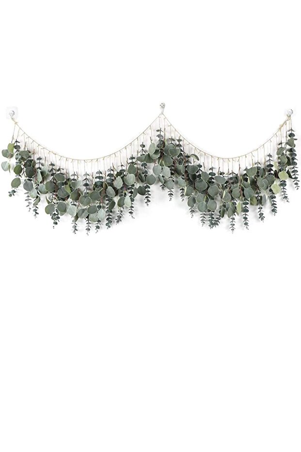 Eucalyptus Wall Decor, Boho Hanging Artificial Eucalyptus Strand, Realistic Faux Greenery Leaves fo