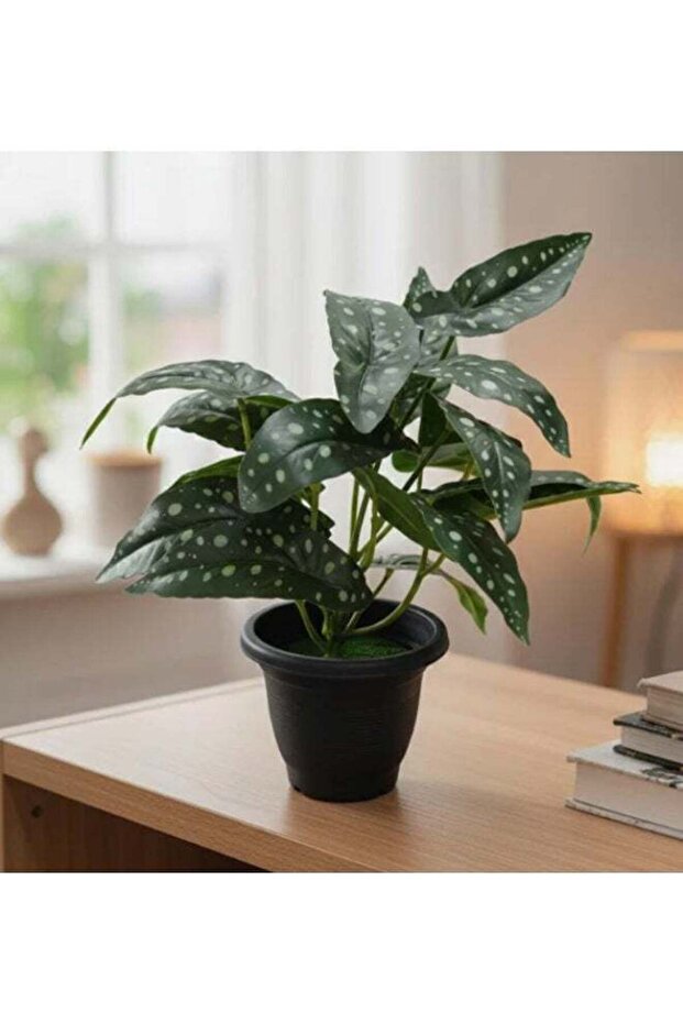 AKDC Artificial Foliage Plant - Plastic Material with Pot, Dense and Green for Instant Garden Vibes
