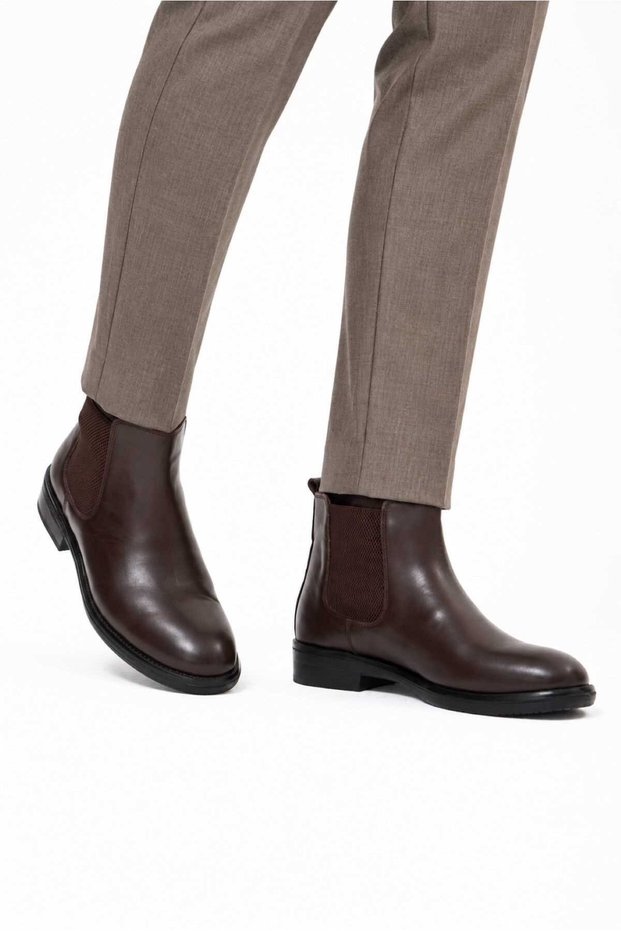 Alpine Brown Genuine Leather Men's Chelsea Boots