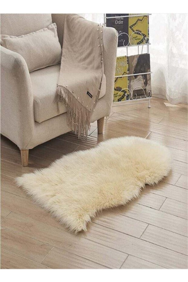 Super Soft Washable Sheepskin Fluffy Rug Off White