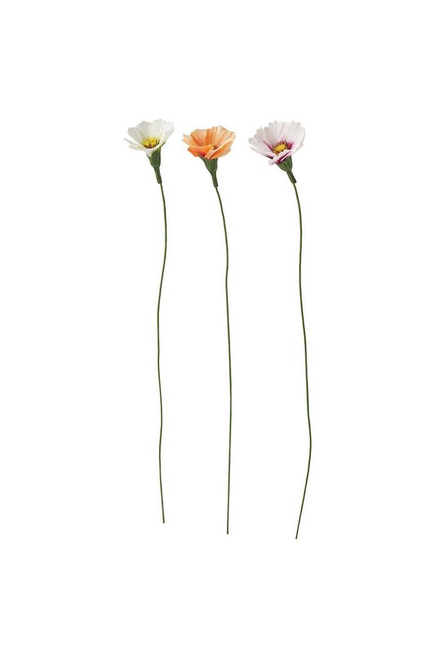 Artificial Paper Cosmos Flower, Assorted Colours, 35 cm