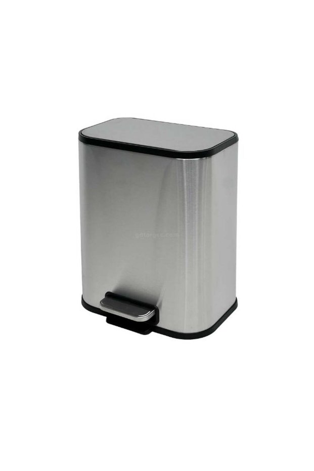 Soft-Close Pedal Bin | Brushed Matte Stainless Steel Trash Can | Dustbin for Bathroom & Office | 5 Liters