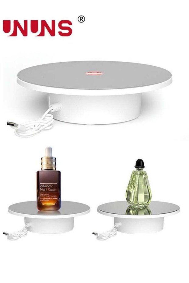 Rotating Display Stand,Electric Mirror Rotating Display Stand with RGB Gradient & 360° Spin Electri