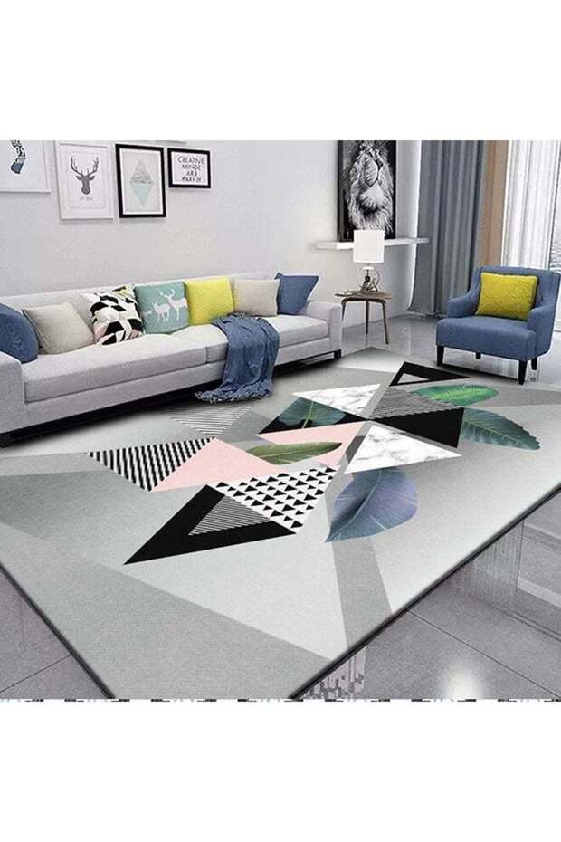 Designer Living Room Carpet Multicolour 50x80cm
