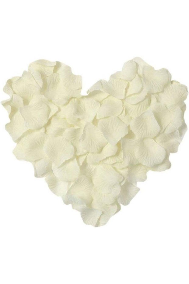 3000 pieces of milky yellow artificial silk rose petals, suitable for floral decoration on romantic