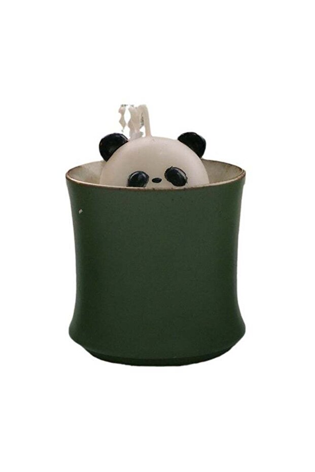 Panda-Shaped Green Scented Candles (6x8cm) - Berry Fragrance Natural Soy Wax Decorative Candles for