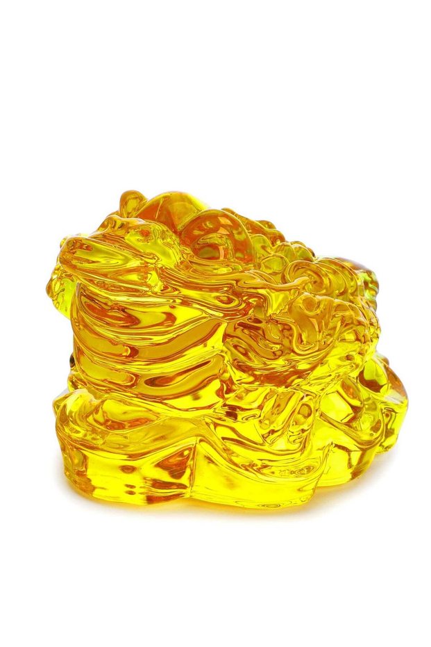 2.4inch Crystal Glass Golden Toad Figurine,Bring Wealth and Prosperity for Feng Shui, Home, and Off