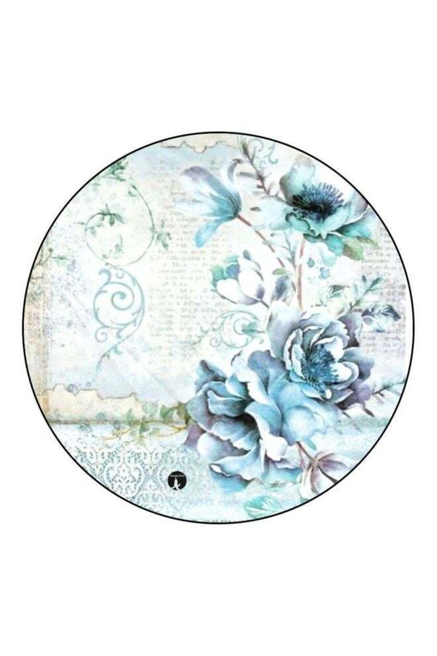 Floral Printed Fridge Magnet White/Blue/Purple 5.5cm