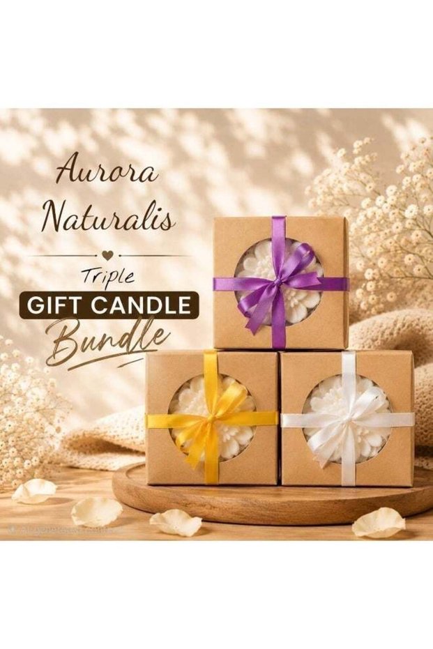 Handmade Flower-Shaped Gift Candles | Buy-3 At 50% Off | Gift For Moms & Friends Bundle