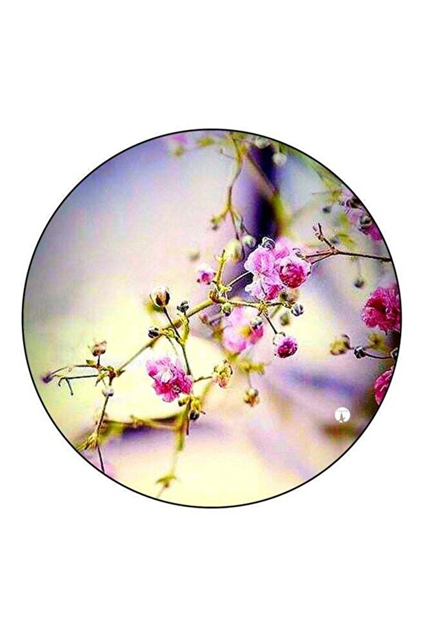 Floral Printed Fridge Magnet Purple/Green/Yellow 5.5cm